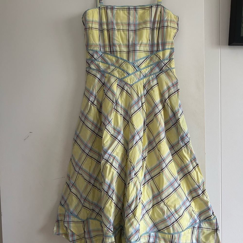 Maeve Yellow Plaid Dress